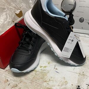 Reebok Black Leather Running Shoes